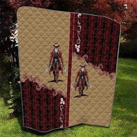 Western Yoke Quilt Black Santa Cowboy Retro Style - Wonder Print Shop