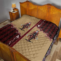 Western Yoke Quilt Black Santa Cowboy Retro Style - Wonder Print Shop