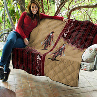 Western Yoke Quilt Black Santa Cowboy Retro Style - Wonder Print Shop