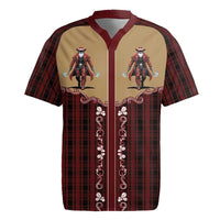 Western Yoke Rugby Jersey Black Santa Cowboy Retro Style - Wonder Print Shop