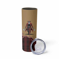 Western Yoke Skinny Tumbler Black Santa Cowboy Retro Style - Wonder Print Shop