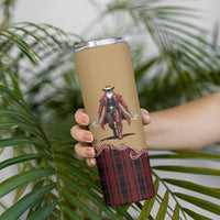 Western Yoke Skinny Tumbler Black Santa Cowboy Retro Style - Wonder Print Shop