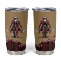 Western Yoke Tumbler Cup Black Santa Cowboy Retro Style - Wonder Print Shop