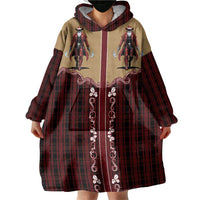 Western Yoke Wearable Blanket Hoodie Black Santa Cowboy Retro Style - Wonder Print Shop