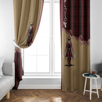 Western Yoke Window Curtain Black Santa Cowboy Retro Style - Wonder Print Shop
