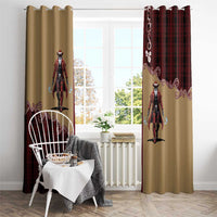 Western Yoke Window Curtain Black Santa Cowboy Retro Style - Wonder Print Shop