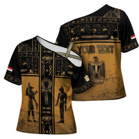 Personalized Egypt Cross Shoulder Shirt Ancient Ankh Luxury - Wonder Print Shop