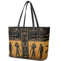 Egypt Leather Tote Bag Ancient Ankh Luxury - Wonder Print Shop