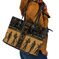 Egypt Leather Tote Bag Ancient Ankh Luxury - Wonder Print Shop