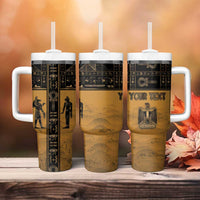 Personalized Egypt Tumbler With Handle Ancient Ankh Luxury - Wonder Print Shop