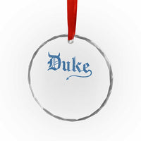 Duke Gothic Throwback Crystal Glass Ornament Game Day for Sports Fan