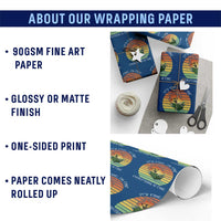 Dumpster Fire Skeleton Wrapping Paper Roll It's Fine I'm Fine Everything Is Fine