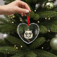 Dungeon Cat This Is An Outrage Heart Crystal Glass Ornament Funny Princess Kitten - Wonder Print Shop