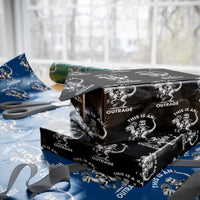 Dungeon Cat This Is An Outrage Wrapping Paper Roll Funny Princess Cat Riding Dinosaur - Wonder Print Shop