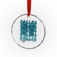Eagle Girls Crystal Glass Ornament Midnight Green Coquette Bow Retro Vintage TS02