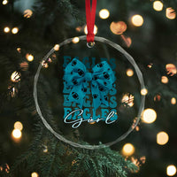 Eagle Girls Crystal Glass Ornament Midnight Green Coquette Bow Retro Vintage TS02