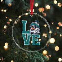 Eagles Inspirational Crystal Glass Ornament LOVE Cool Eagle Lover Vintage TS02