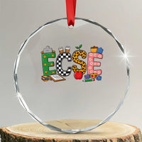 Early Childhood Special Education Teacher Crystal Glass Ornament ECSE Life