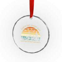 Earth Day Everyday Crystal Glass Ornament Save And Protect Our Earth