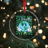 Earth Day Everyday Crystal Glass Ornament Smile Face Hippie Planet Anniversary TS02