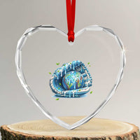 Earth Day Heart Crystal Glass Ornament Funny Baseball Ice Cream Drip Glove Eco Friendly
