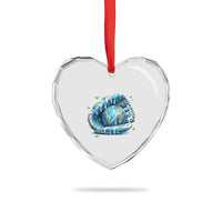 Earth Day Heart Crystal Glass Ornament Funny Baseball Ice Cream Drip Glove Eco Friendly