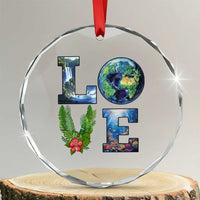 Earth Day LOVE Crystal Glass Ornament Planet Anniversary Everyday TS02