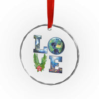 Earth Day LOVE Crystal Glass Ornament Planet Anniversary Everyday TS02
