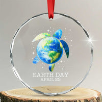 Earth Day Sea Turtle Crystal Glass Ornament Restore Earth Save The Planet TS02