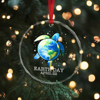 Earth Day Sea Turtle Crystal Glass Ornament Restore Earth Save The Planet - Wonder Print Shop