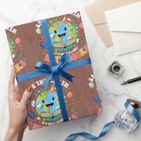 Earth Day Wrapping Paper Roll Save Earth Its Only Planet With Books Reader
