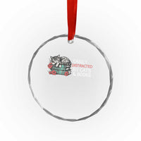 Easily Distracted By Cats And Books Crystal Glass Ornament Funny Book Lover Gift TS12