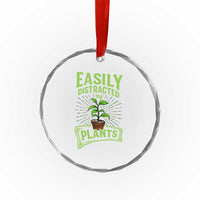 Easily Distracted By Plants Crystal Glass Ornament Funny Gardening Lover Gift TS12