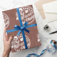 Easily Distracted By Plants Skeleton Wrapping Paper Roll Funny Gardener Plant Lover - Wonder Print Shop