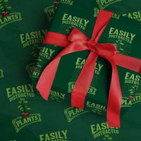 Easily Distracted By Plants Wrapping Paper Roll Funny Gardening Lover Gift - Wonder Print Shop