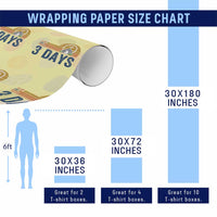 Easter A Lot Can Happen in 3 Days Wrapping Paper Roll Retro Religious Easter Christian