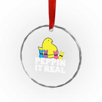 Easter Bunny Crystal Glass Ornament Peepin It Real Rabbit Candy Easter - Wonder Print Shop