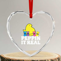 Easter Bunny Heart Crystal Glass Ornament Peepin It Real Rabbit Candy Easter - Wonder Print Shop