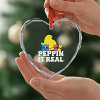 Easter Bunny Heart Crystal Glass Ornament Peepin It Real Rabbit Candy Easter - Wonder Print Shop