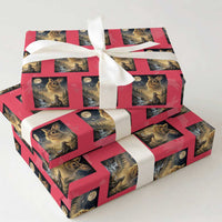 Easter Bunny Howling to the Moon Vintage Wrapping Paper Roll