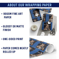 Easter Bunny Iced Coffee Wrapping Paper Roll Funny Rabbit Egg Painting