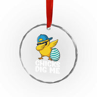 Easter Chicks Dig Me Crystal Glass Ornament Cute Chicken Dabbing Egg Hunt Toddler