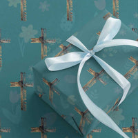 Easter Christian Wrapping Paper Roll Vintage Cross Farmhouse Religious Not About Bunny About the Lamb