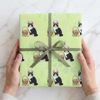 Easter Day Cat Bunny Ears Eggs Graphic Wrapping Paper Roll