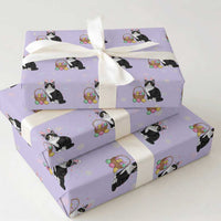 Easter Day Cat Bunny Ears Eggs Graphic Wrapping Paper Roll