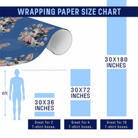 Easter Day Cow Wrapping Paper Roll Cute Cow Bunny Heifer