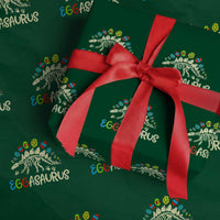 Easter Dinosaur Wrapping Paper Roll Kids Eggasaurus Easter Stegosaurus Dino Toddler Boys - Wonder Print Shop