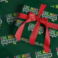 Easter Egg Hunt Supervisor Wrapping Paper Roll Funny Mom Dad - Wonder Print Shop