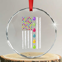Easter Eggs American Flag Patriotic Crystal Glass Ornament Happy Easter Day TS02