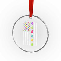 Easter Eggs American Flag Patriotic Crystal Glass Ornament Happy Easter Day TS02